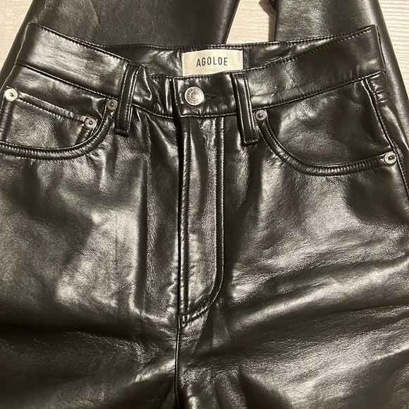 Agolde 90’s Pinch Recycled Leather Pant - 24 - Detox - Picture 4 of 4